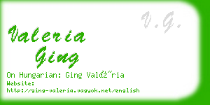 valeria ging business card